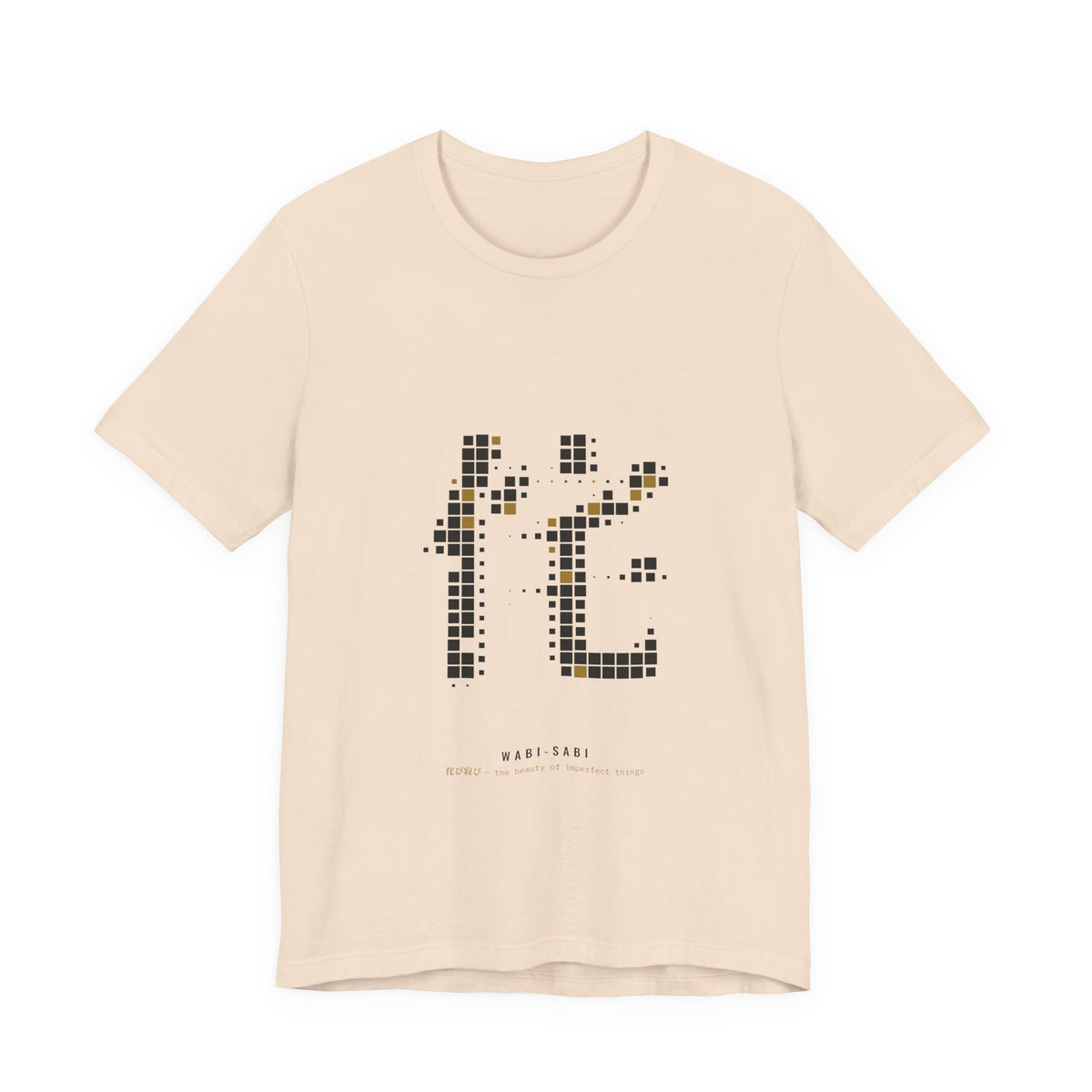 Wabi Sabi Shirt, Abstract Kanji Mosaic Tee, Japanese Minimalist Art Gift