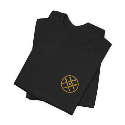 Japanese Kanji Back Print Shirt, Minimal Family Crest Tee, Spirit of Words Gift