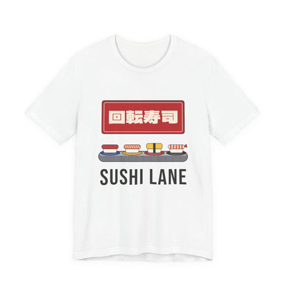 Kaiten Sushi Shirt, Retro Japanese Conveyor Belt Sushi Tee, Showa Retro Japan Gift, Sushi Lover T-Shirt