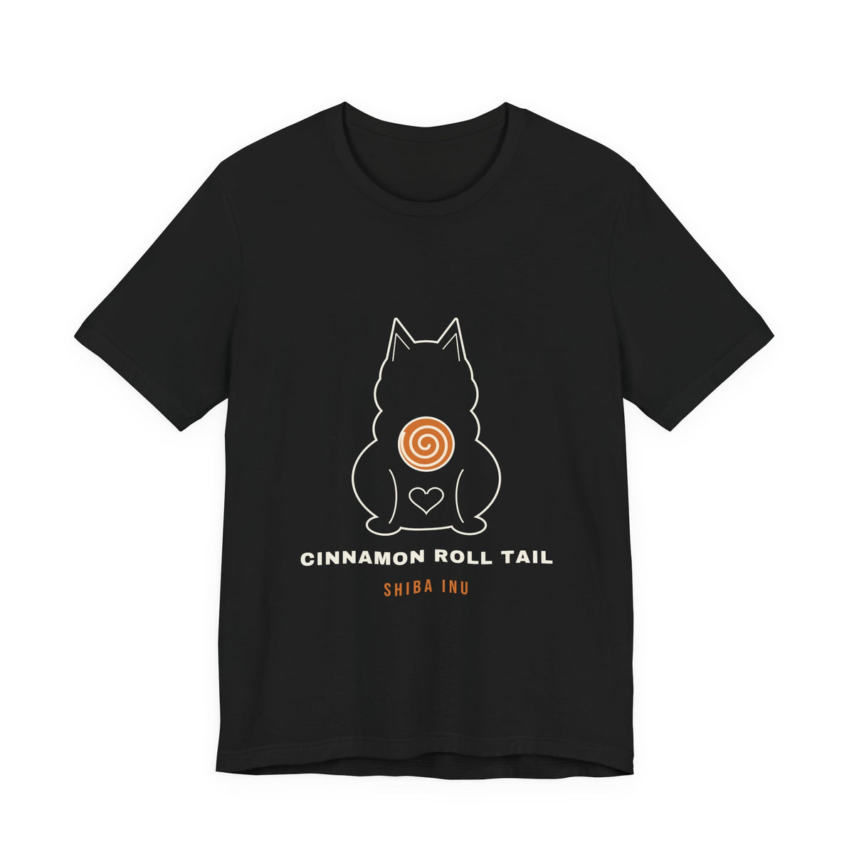 Shiba Inu Shirt, Minimalist Line Art Shiba Butt Tee, Cinnamon Roll Tail Dog Lover Gift, Japanese Dog T-Shirt