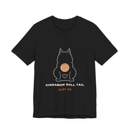Shiba Inu Shirt, Minimalist Line Art Shiba Butt Tee, Cinnamon Roll Tail Dog Lover Gift, Japanese Dog T-Shirt