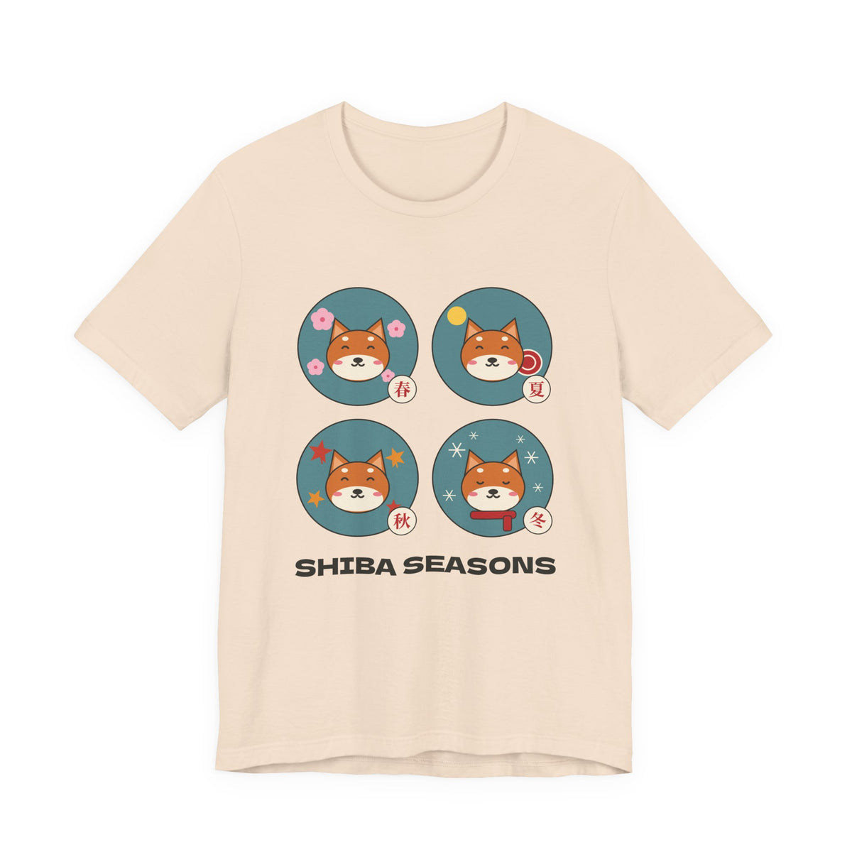Shiba Inu Four Seasons Shirt, Japanese Sakura Shiba T-Shirt, Cute Shiba Inu Gift, Kawaii Japan Dog Tee
