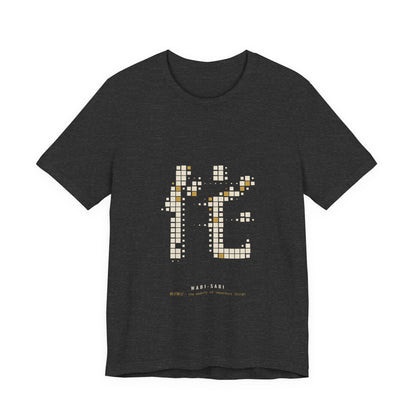 Wabi Sabi Shirt, Abstract Kanji Mosaic Tee, Japanese Minimalist Art Gift