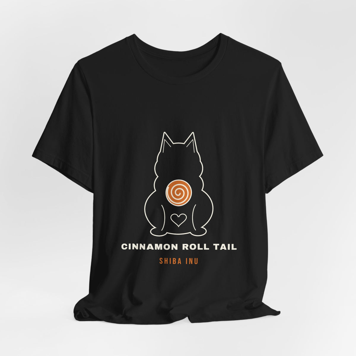 Shiba Inu Shirt, Minimalist Line Art Shiba Butt Tee, Cinnamon Roll Tail Dog Lover Gift, Japanese Dog T-Shirt