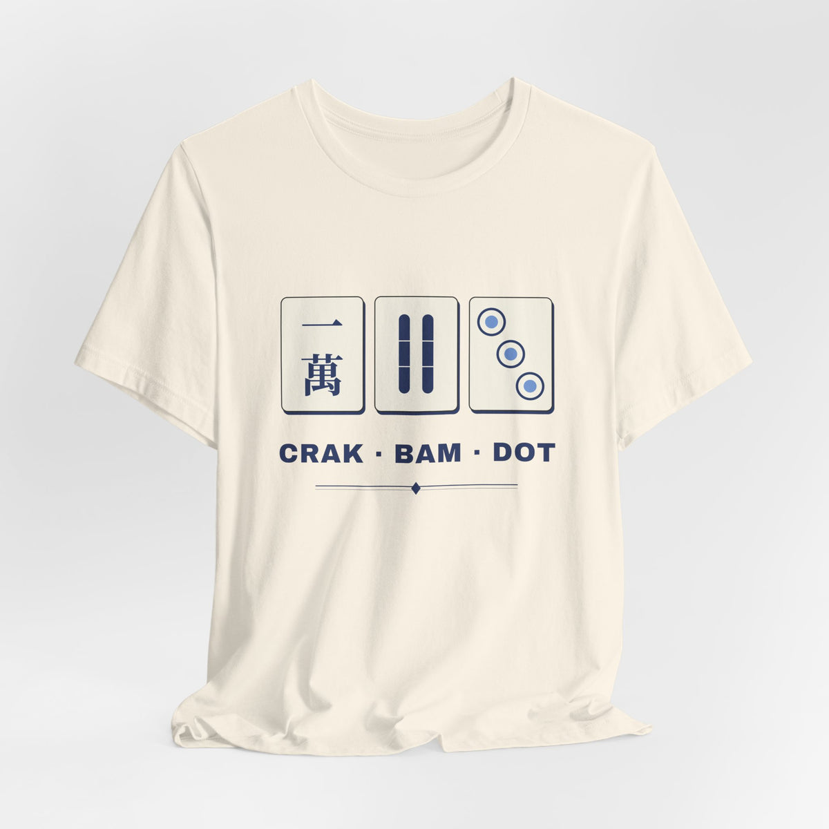Crak Bam Dot Mahjong T-Shirt, American Mahjong Gift for Her, Blue White Mahjong Tile Tee, Game Night Shirt