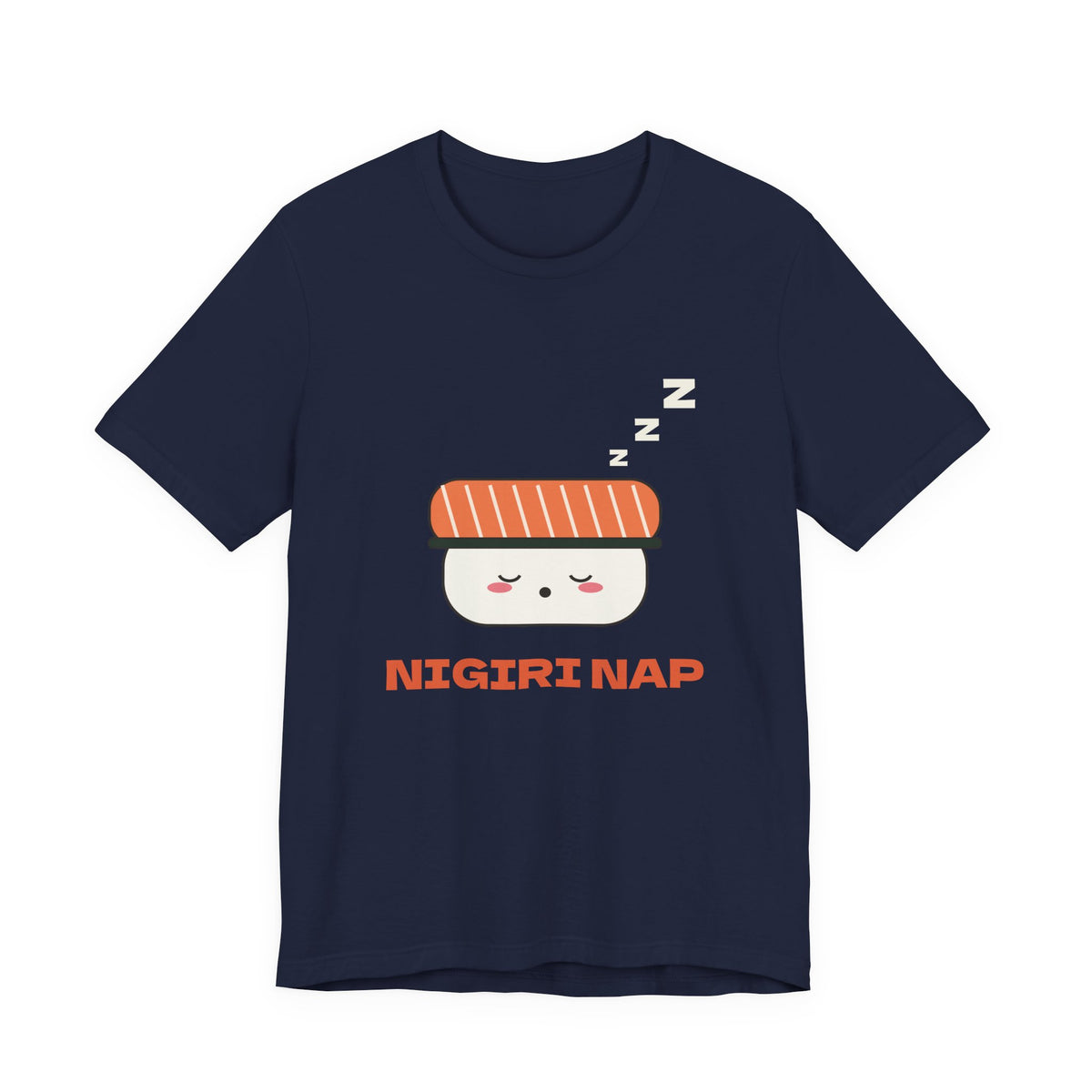 Kawaii Sushi Shirt, Sleepy Salmon Nigiri Tee, Cute Japanese Food T-Shirt, Nap Lover Gift