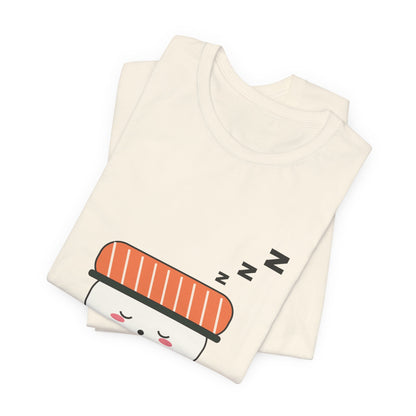 Kawaii Sushi Shirt, Sleepy Salmon Nigiri Tee, Cute Japanese Food T-Shirt, Nap Lover Gift