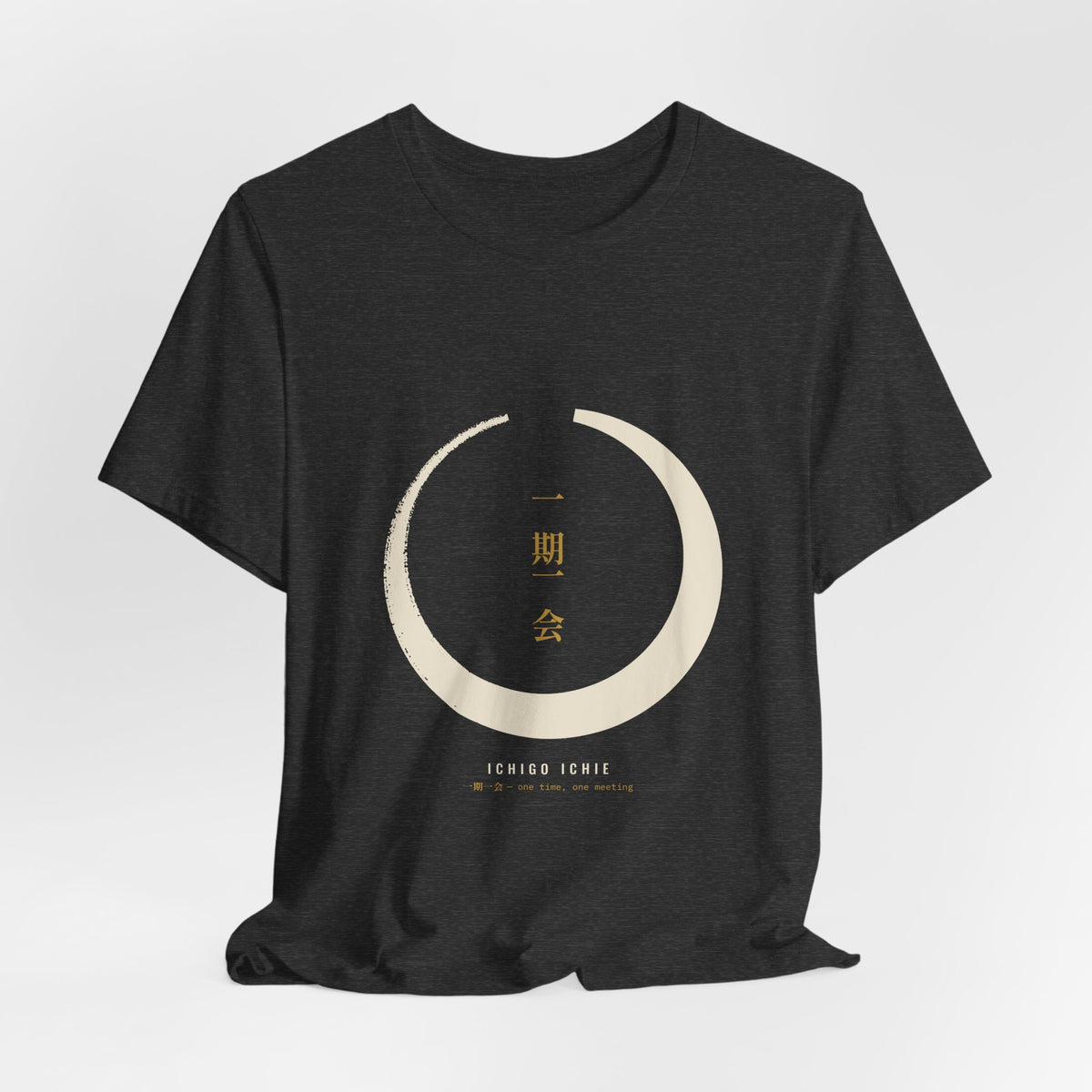 Zen Circle Shirt, Ichigo Ichie Japanese Calligraphy Tee, Mindfulness Gift