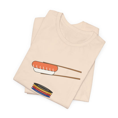 One More Plate Sushi Shirt, Funny Kaiten Sushi Tee, Salmon Nigiri Chopsticks Gift, Conveyor Belt Sushi Lover T-Shirt