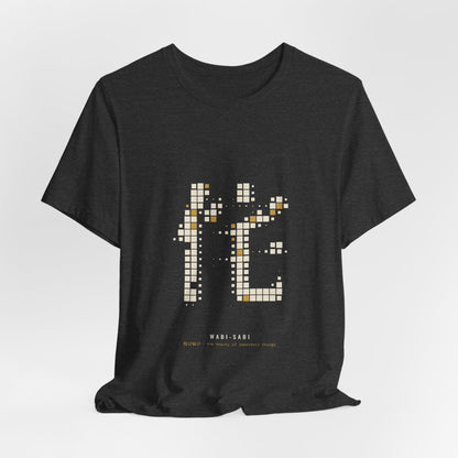 Wabi Sabi Shirt, Abstract Kanji Mosaic Tee, Japanese Minimalist Art Gift
