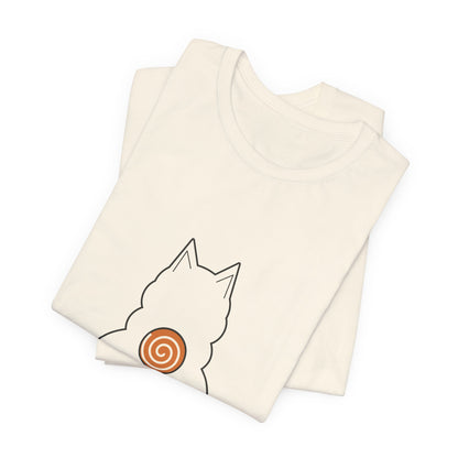 Shiba Inu Shirt, Minimalist Line Art Shiba Butt Tee, Cinnamon Roll Tail Dog Lover Gift, Japanese Dog T-Shirt