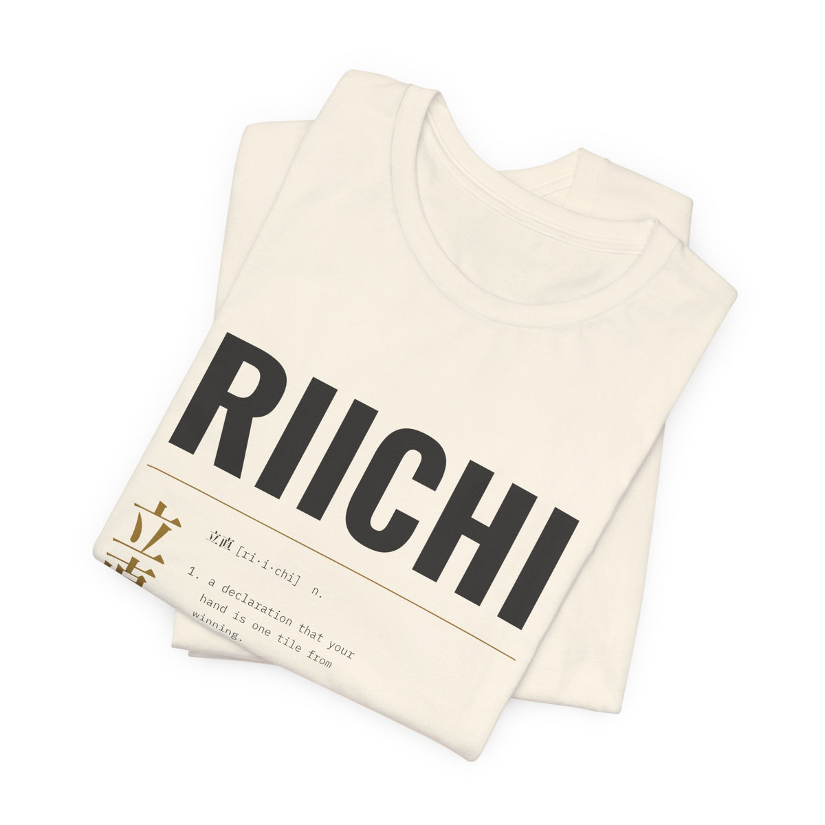 Riichi Mahjong Shirt, Streetwear Japanese Mahjong Tee, Kanji Dictionary Graphic Gift