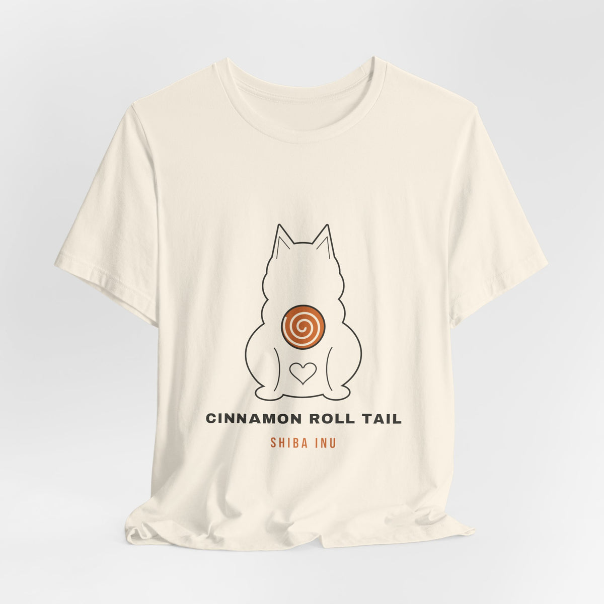 Shiba Inu Shirt, Minimalist Line Art Shiba Butt Tee, Cinnamon Roll Tail Dog Lover Gift, Japanese Dog T-Shirt