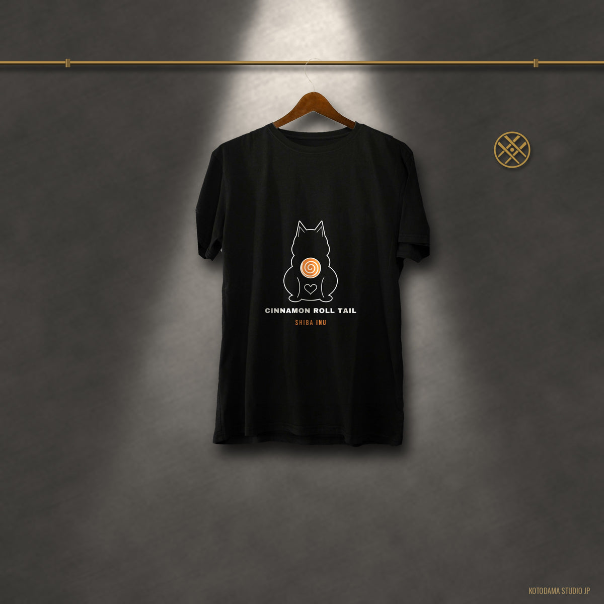 Shiba Inu Shirt, Minimalist Line Art Shiba Butt Tee, Cinnamon Roll Tail Dog Lover Gift, Japanese Dog T-Shirt