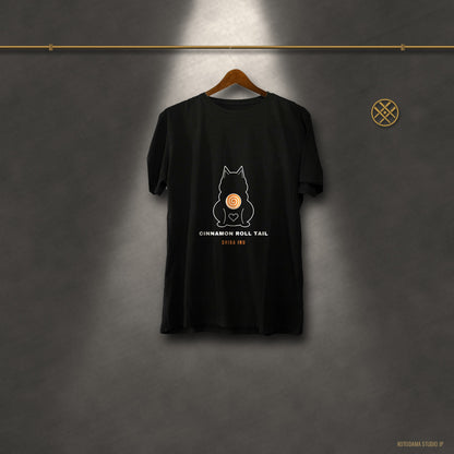 Shiba Inu Shirt, Minimalist Line Art Shiba Butt Tee, Cinnamon Roll Tail Dog Lover Gift, Japanese Dog T-Shirt