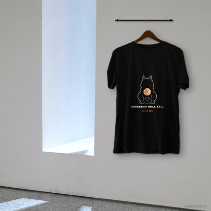 Shiba Inu Shirt, Minimalist Line Art Shiba Butt Tee, Cinnamon Roll Tail Dog Lover Gift, Japanese Dog T-Shirt