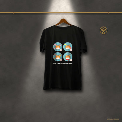 Shiba Inu Four Seasons Shirt, Japanese Sakura Shiba T-Shirt, Cute Shiba Inu Gift, Kawaii Japan Dog Tee