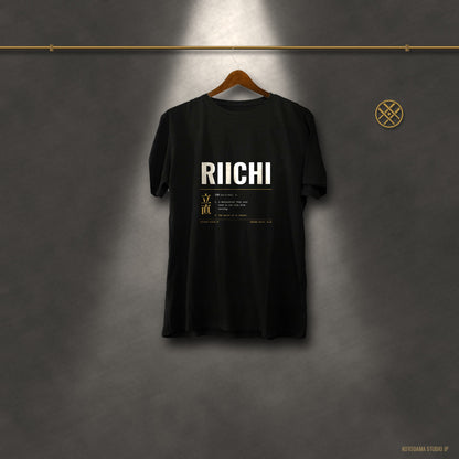 Riichi Mahjong Shirt, Streetwear Japanese Mahjong Tee, Kanji Dictionary Graphic Gift