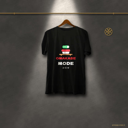 Omakase Mode Shirt, Funny Sushi Lover Tee, Japanese Sushi Chef Gift, Foodie T-Shirt