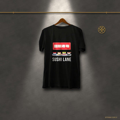 Kaiten Sushi Shirt, Retro Japanese Conveyor Belt Sushi Tee, Showa Retro Japan Gift, Sushi Lover T-Shirt