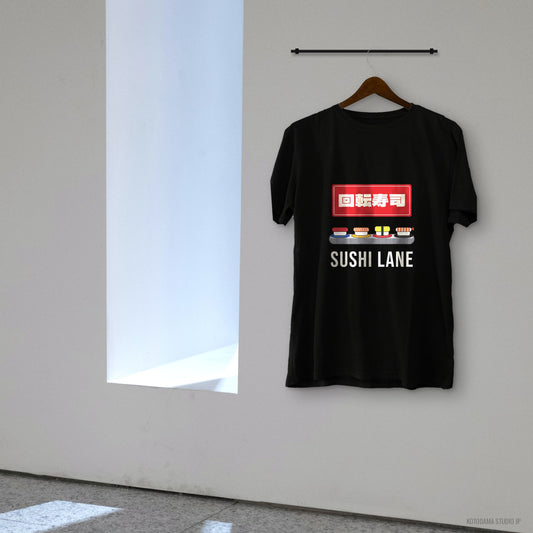 Kaiten Sushi Shirt, Retro Japanese Conveyor Belt Sushi Tee, Showa Retro Japan Gift, Sushi Lover T-Shirt